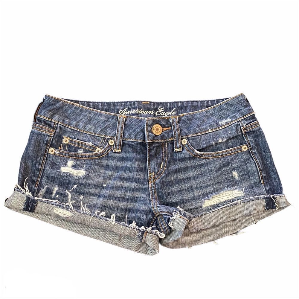 American Eagle Distressed Jean Shorts